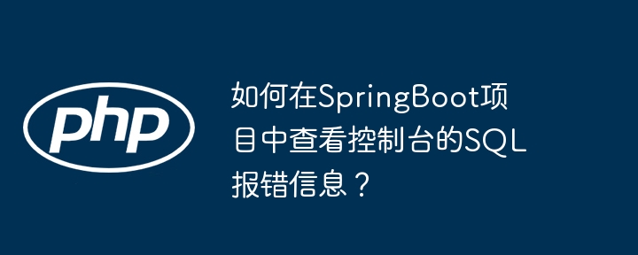 如何在springboot项目中查看控制台的sql报错信息?