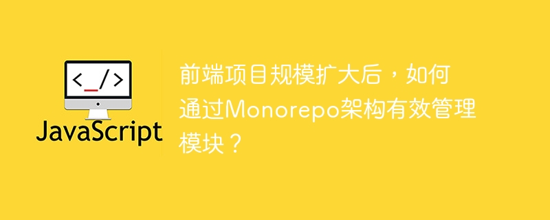 前端项目规模扩大后，如何通过monorepo架构有效管理模块？