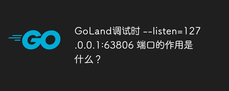 goland调试时 --listen=127.0.0.1:63806 端口的作用是什么?