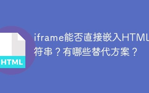 iframe能否直接嵌入HTML字符串？有哪些替代方案？