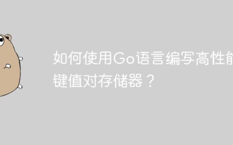 如何使用Go语言编写高性能键值对存储器？
