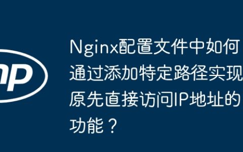 Nginx配置文件中如何通过添加特定路径实现原先直接访问IP地址的功能？