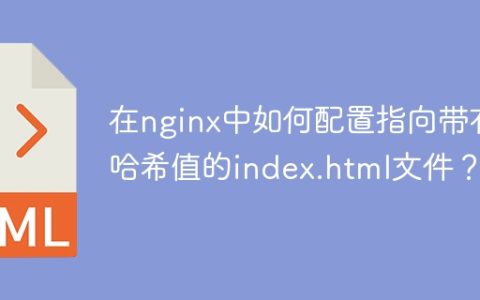 在nginx中如何配置指向带有哈希值的index.html文件？