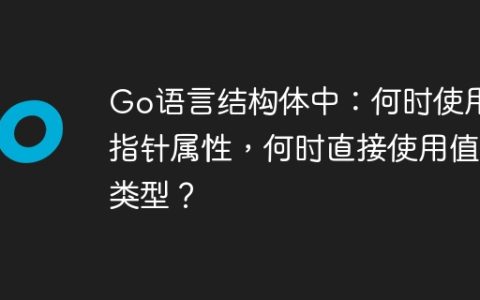 Go语言结构体中：何时使用指针属性，何时直接使用值类型？