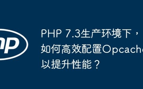 PHP 7.3生产环境下，如何高效配置Opcache以提升性能？