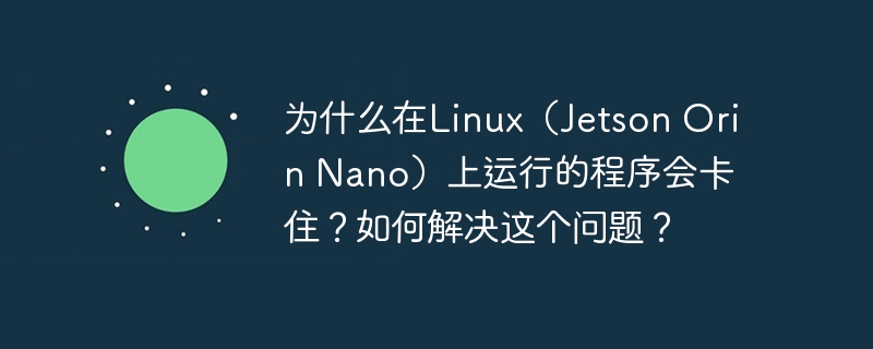 为什么在linux(jetson orin nano)上运行的程序会卡住?如何解决这个问题?