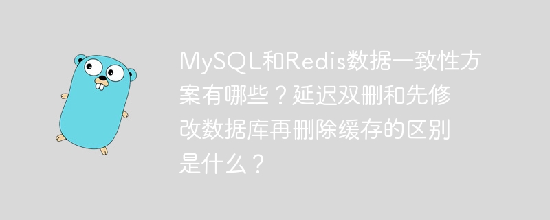 mysql和redis数据一致性方案有哪些?延迟双删和先修改数据库再删除缓存的区别是什么?