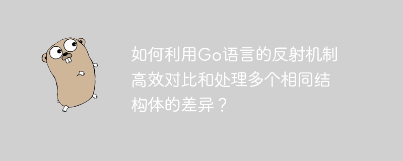 如何利用go语言的反射机制高效对比和处理多个相同结构体的差异?