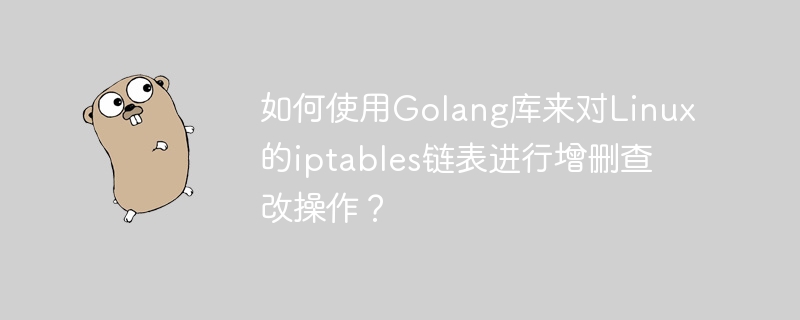 如何使用golang库来对linux的iptables链表进行增删查改操作?