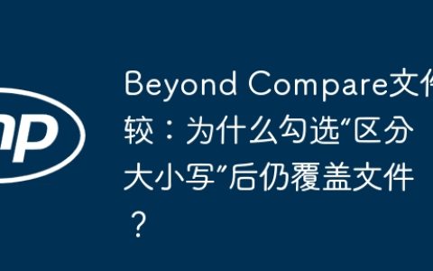 Beyond Compare文件比较：为什么勾选“区分大小写”后仍覆盖文件？