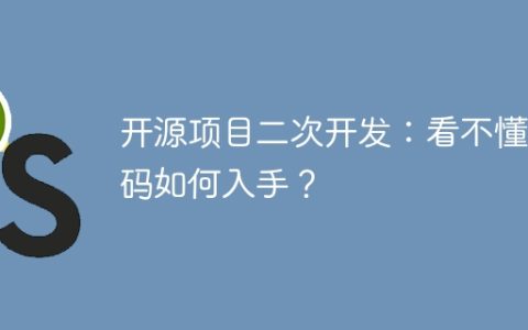 开源项目二次开发：看不懂代码如何入手？
