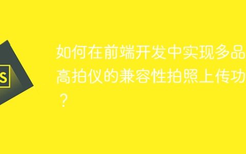如何在前端开发中实现多品牌高拍仪的兼容性拍照上传功能？