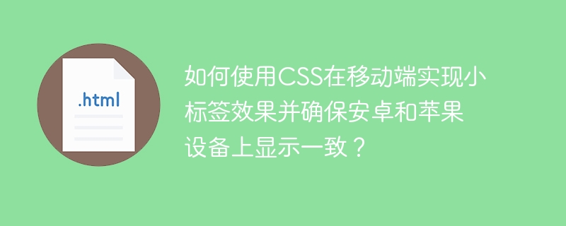 如何使用css在移动端实现小标签效果并确保安卓和苹果设备上显示一致?