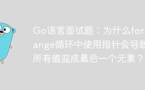 Go语言面试题：为什么for range循环中使用指针会导致所有值变成最后一个元素？