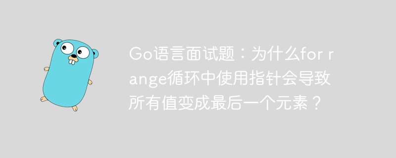 go语言面试题:为什么for range循环中使用指针会导致所有值变成最后一个元素?