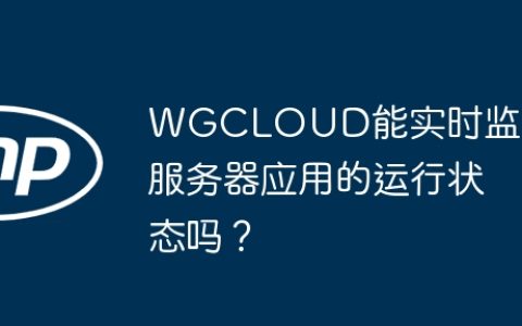 WGCLOUD能实时监控服务器应用的运行状态吗？
