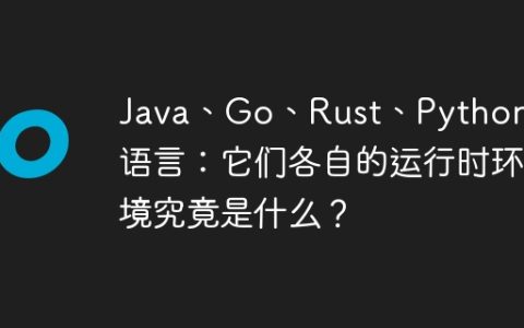 Java、Go、Rust、Python和C语言：它们各自的运行时环境究竟是什么？