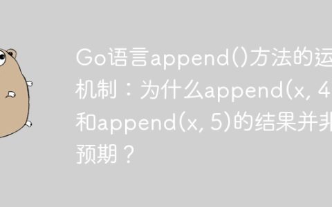 Go语言append()方法的运行机制：为什么append(x, 4)和append(x, 5)的结果并非预期？