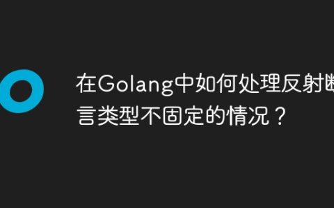 在Golang中如何处理反射断言类型不固定的情况？