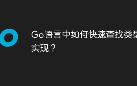 Go语言中如何快速查找类型实现？