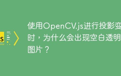 使用OpenCV.js进行投影变换时，为什么会出现空白透明图片？