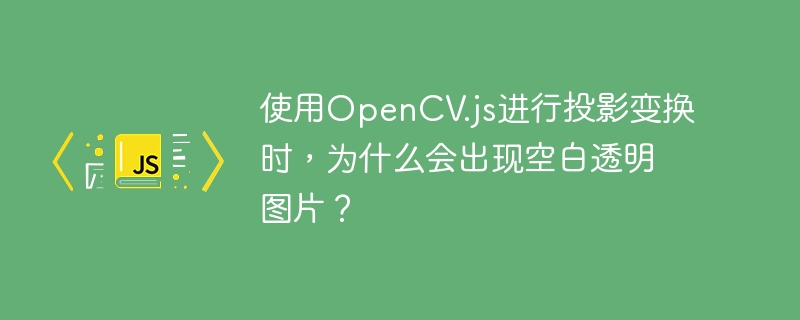 使用OpenCV.js进行投影变换时,为什么会出现空白透明图片?