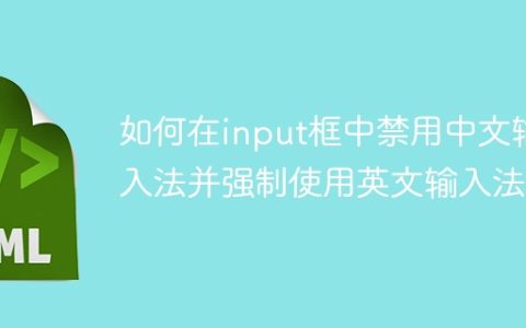 如何在input框中禁用中文输入法并强制使用英文输入法？
