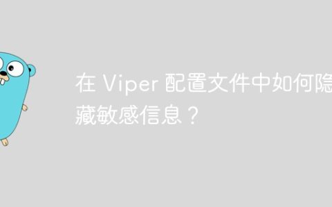 在 Viper 配置文件中如何隐藏敏感信息？
