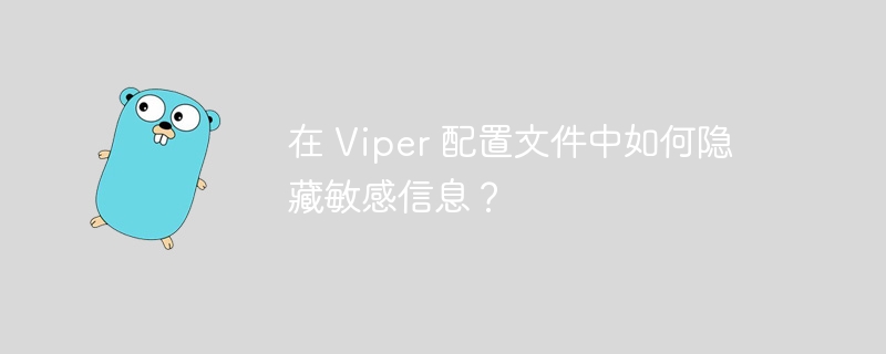 在 viper 配置文件中如何隐藏敏感信息?