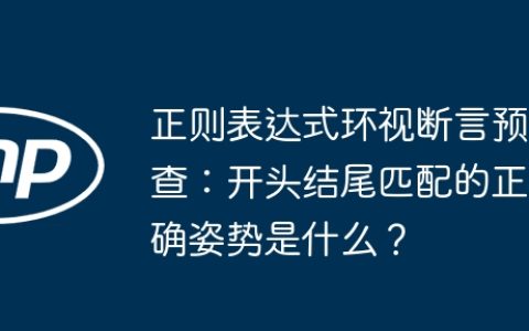 正则表达式环视断言预查：开头结尾匹配的正确姿势是什么？