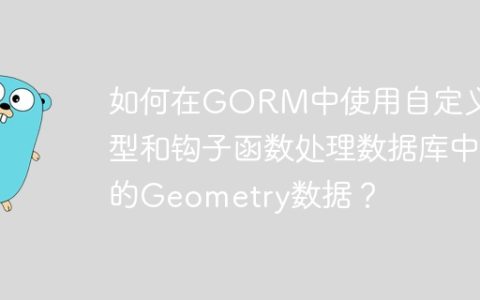 如何在GORM中使用自定义类型和钩子函数处理数据库中的Geometry数据？