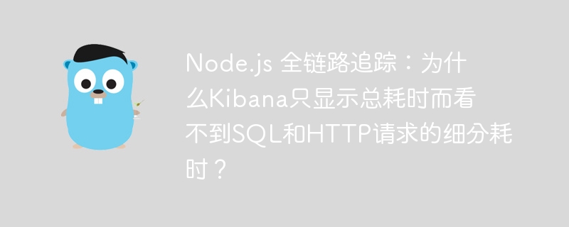 node.js 全链路追踪:为什么kibana只显示总耗时而看不到sql和http请求的细分耗时?