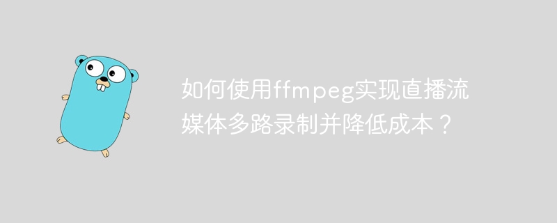 如何使用ffmpeg实现直播流媒体多路录制并降低成本?