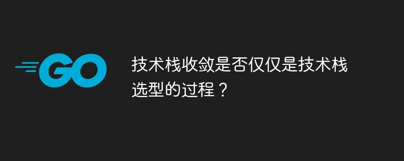技术栈收敛是否仅仅是技术栈选型的过程？