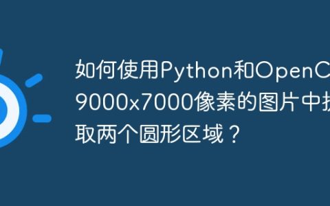 如何使用Python和OpenCV从9000×7000像素的图片中提取两个圆形区域？