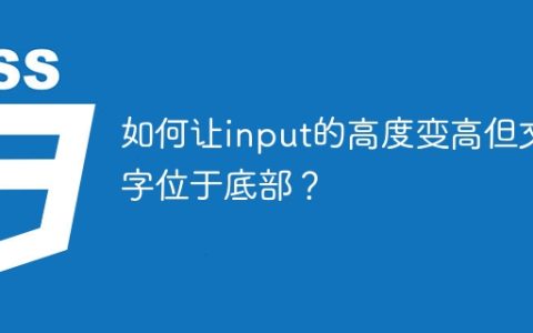 如何让input的高度变高但文字位于底部？