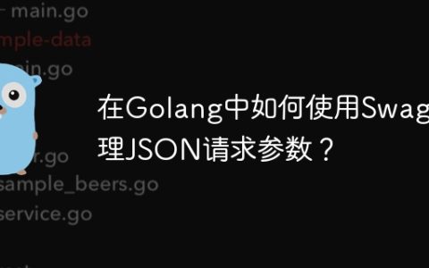 在Golang中如何使用Swag处理JSON请求参数？