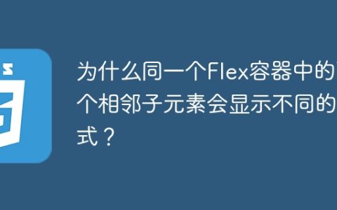 为什么同一个Flex容器中的两个相邻子元素会显示不同的样式？