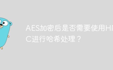 AES加密后是否需要使用HMAC进行哈希处理？