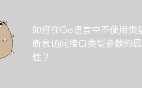 如何在Go语言中不使用类型断言访问接口类型参数的属性？