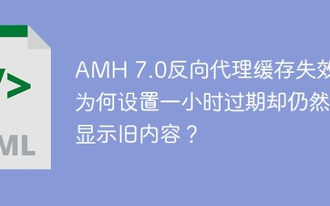 AMH 7.0反向代理缓存失效：为何设置一小时过期却仍然显示旧内容？