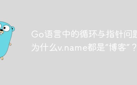 Go语言中的循环与指针问题：为什么v.name都是“博客”？