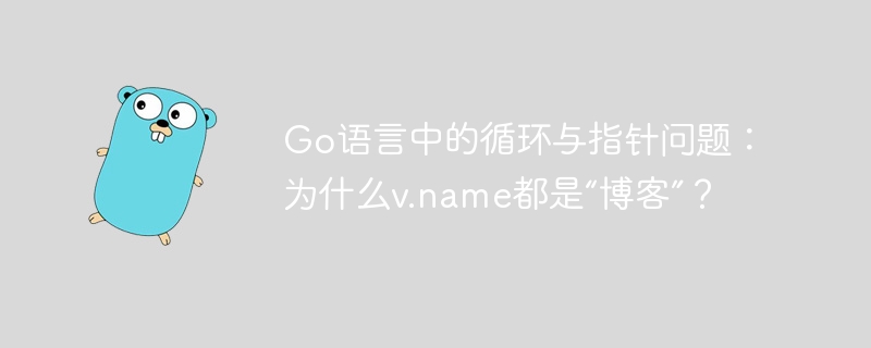 go语言中的循环与指针问题:为什么v.name都是“博客”?