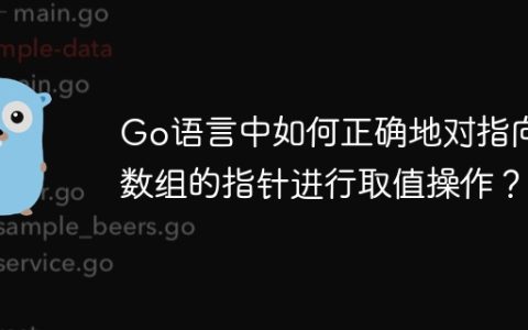 Go语言中如何正确地对指向数组的指针进行取值操作？