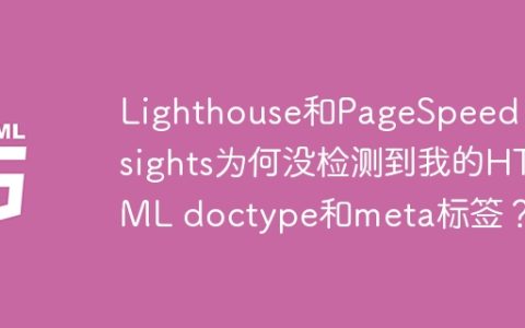 Lighthouse和PageSpeed Insights为何没检测到我的HTML doctype和meta标签？