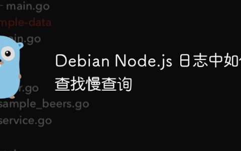 Debian Node.js 日志中如何查找慢查询