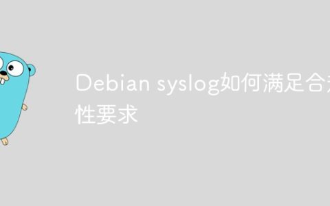 Debian syslog如何满足合规性要求