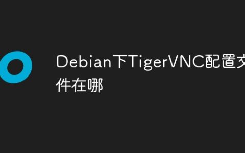 Debian下TigerVNC配置文件在哪