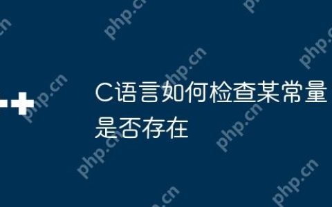 C语言如何检查某常量是否存在