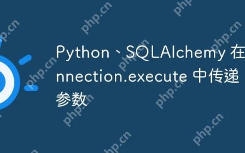 Python、SQLAlchemy 在 connection.execute 中传递参数